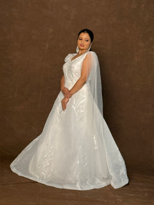Sparkling White Bridal Gown