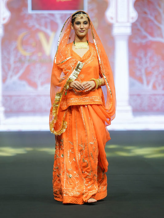 Regal Orange Bridal Lehenga