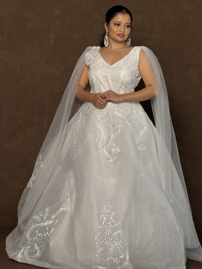 Sparkling White Bridal Gown