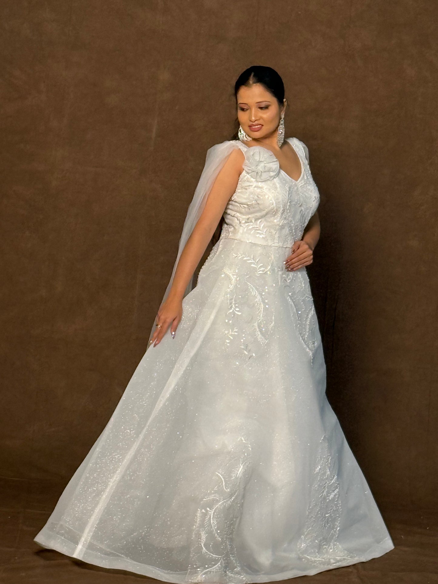 Sparkling White Bridal Gown