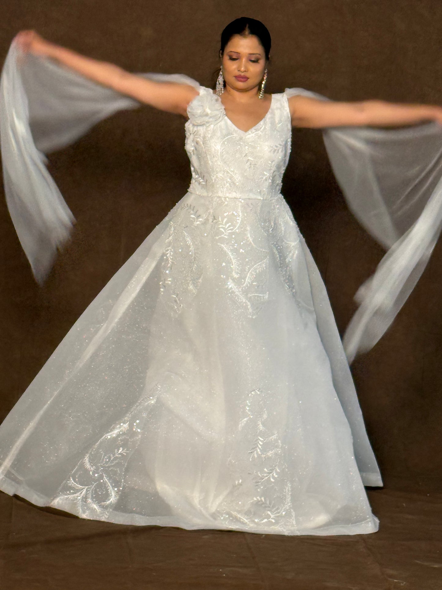 Sparkling White Bridal Gown