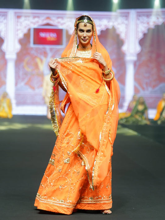 Regal Orange Bridal Lehenga